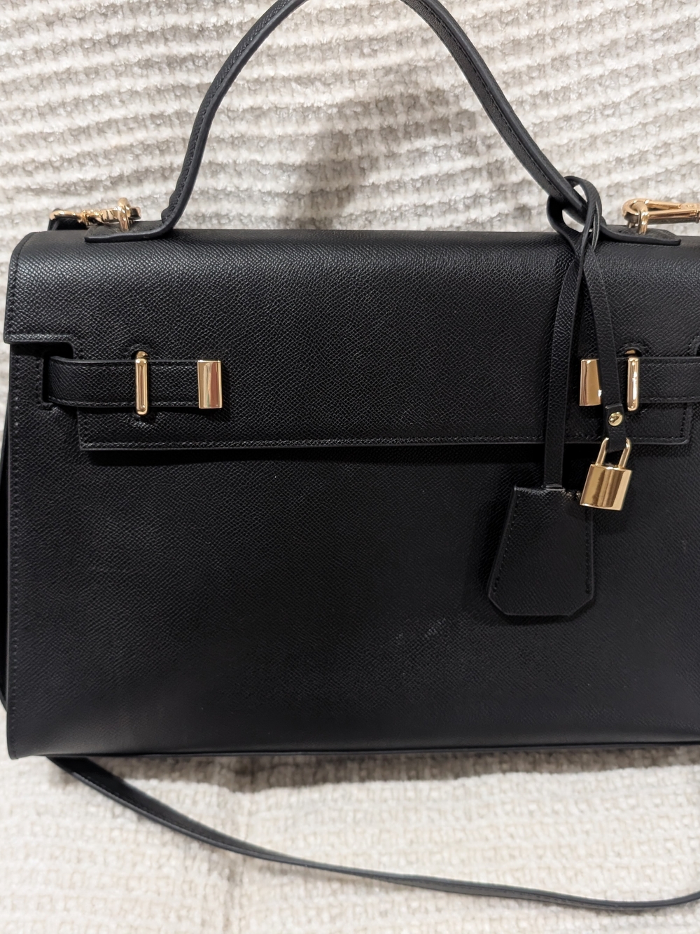 Gorgeous Cordae New York "The  Bromton" Classic Black Top-Handle Satchel